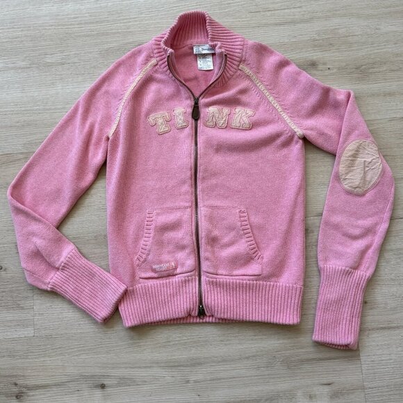 Disney Pink Jacket Sweater Cardigan Tinker Bell Disneyland Small - Picture 10 of 10